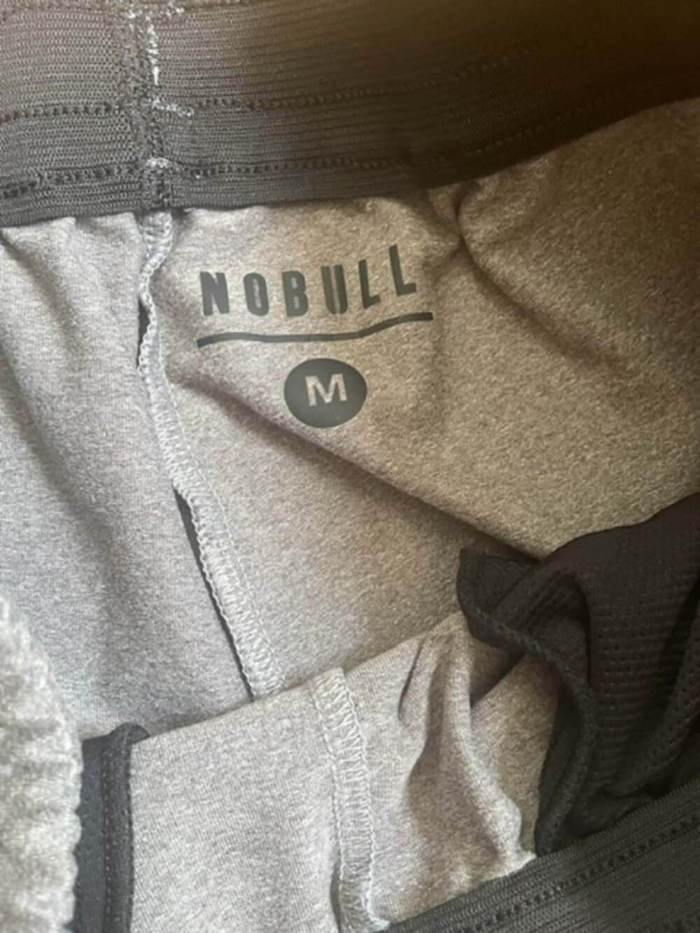 Nobull Men's Ruched Waist Joggers Activewear Long Pants, Grey, Size M - Picture 3 of 5
